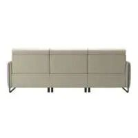 Emily Steel Leather Power Three Seater Sofa
